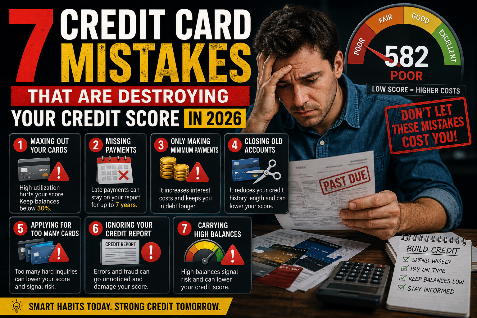 7 Credit Card Mistakes That Are Destroying Your Credit Score in 2026