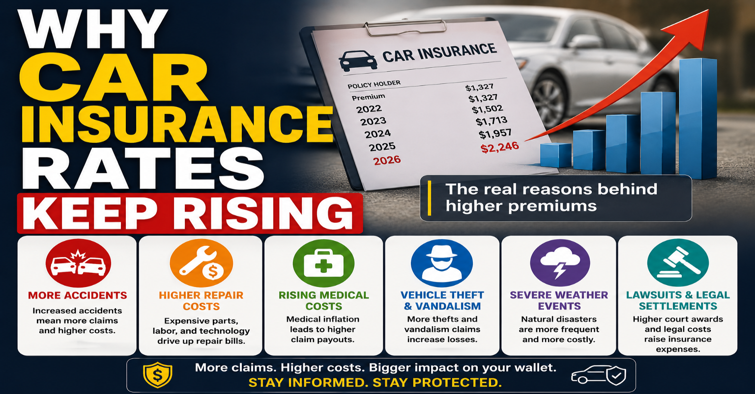 Why Car Insurance Rates Keep Rising in 2026