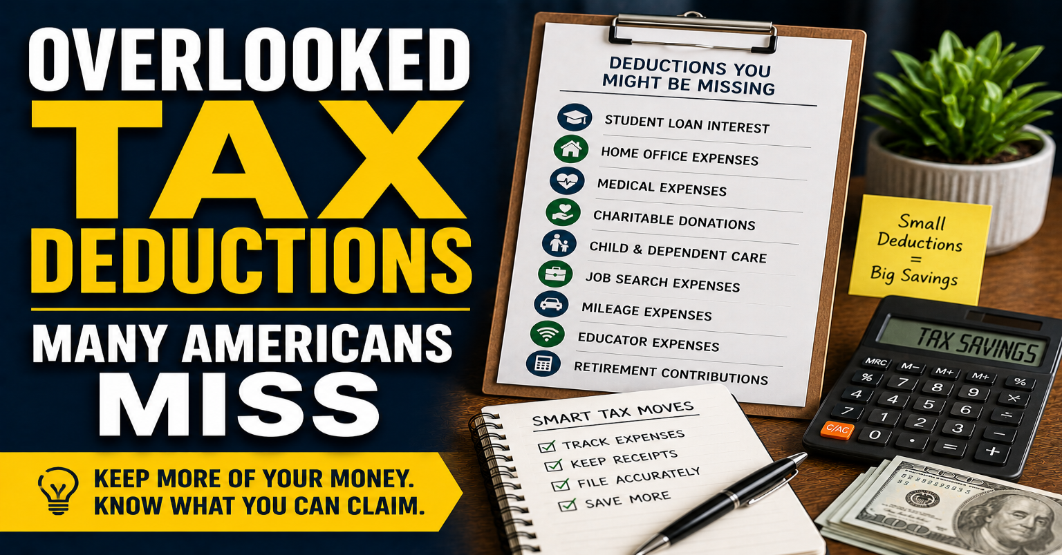Overlooked Tax Deductions Many Americans Miss