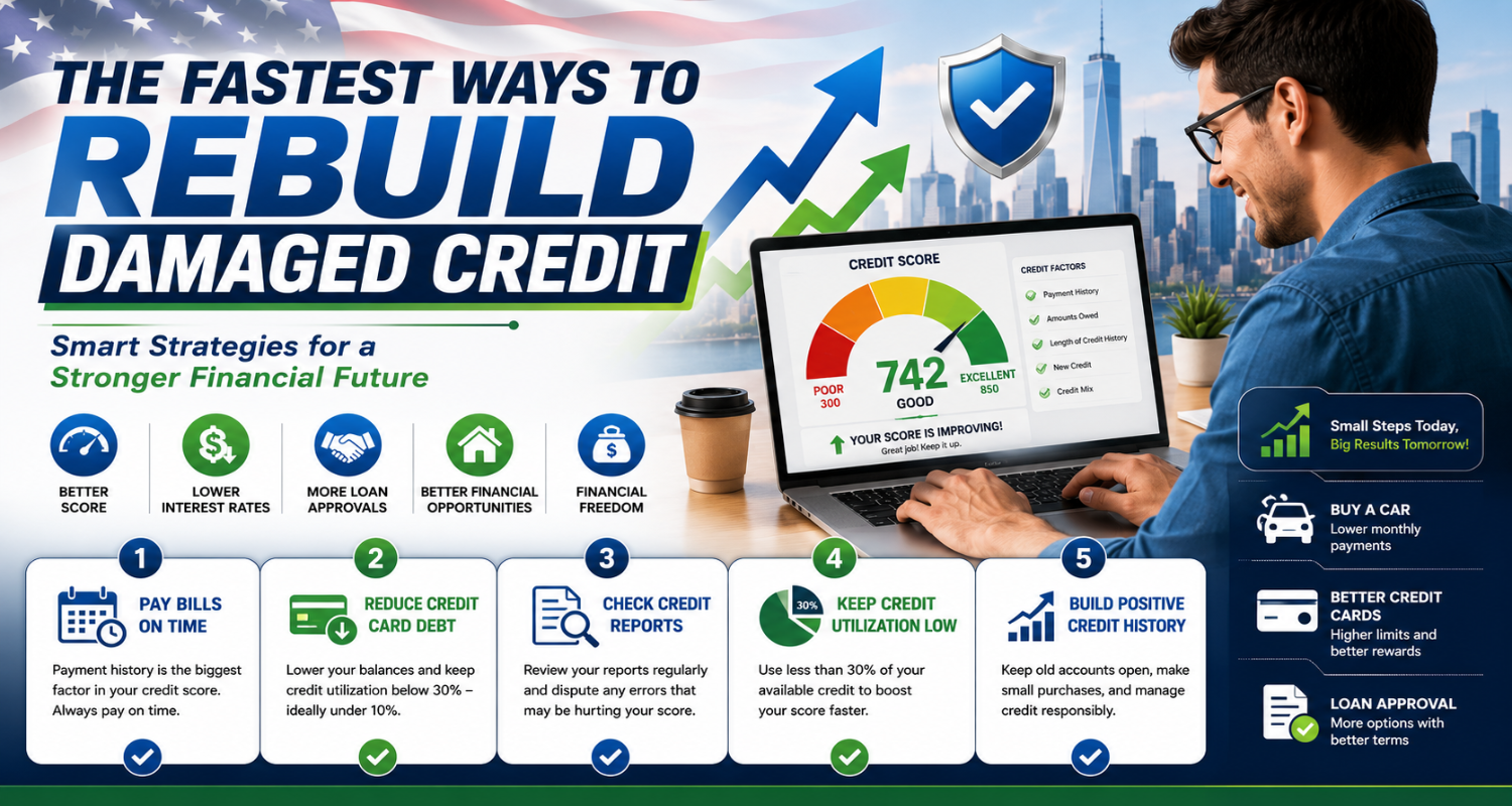 The Fastest Ways to Rebuild Damaged Credit